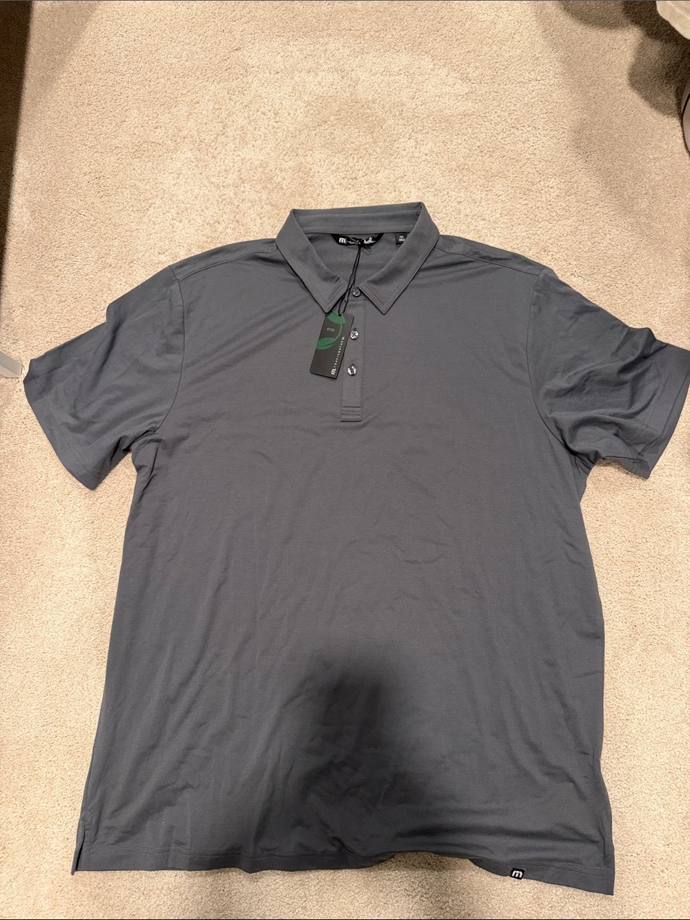 Travis Mathew Charcoal Gray Polo Shirt